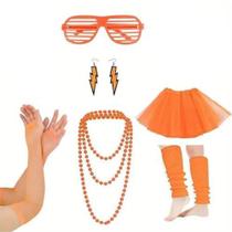 Kit Fantasia Anos 80 Laranja 2 Kit Fantasia Anos 80 Laranja 2