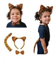 Kit Fantasia Bichinho Tigresa Infantil- 3 peças Kit Fantasia Bichinho Tigresa Infantil- 3 peças