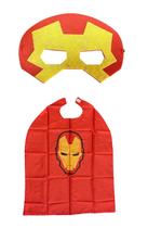 Kit Fantasia Capa e Máscara Menino de Ferro Infantil festas Kit Fantasia Capa e Máscara Menino de Ferro Infantil festas