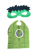 Kit Fantasia Capa e Máscara Menino Verde Infantil festas Kit Fantasia Capa e Máscara Menino Verde Infantil festas