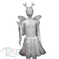 Kit Fantasia Carnaval - Borboleta - Branco - Mod:616 - 01 unidade - Rizzo