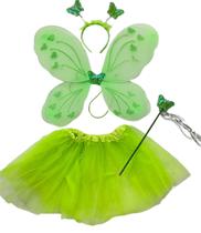 Kit Fantasia Fada Borboleta Infantil Festas Carnaval Halloween Saia Tutu Asa Tiara Varinha Kit Fantasia Fada Borboleta Infantil Festas Carnaval Halloween Saia Tutu Asa Tiara Varinha