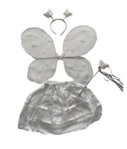 Kit Fantasia Fada Fadinha Borboleta Infantil Saia c/cetim Asa Tiara Varinha Kit Fantasia Fada Fadinha Borboleta Infantil Saia c/cetim Asa Tiara Varinha