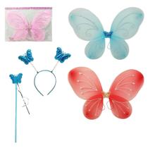 Kit fantasia infantil borboleta c/asas+ tiara+ varinha 49x38cm - OM ULTILIDADES Kit fantasia infantil borboleta c/asas+ tiara+ varinha 49x38cm - OM ULTILIDADES