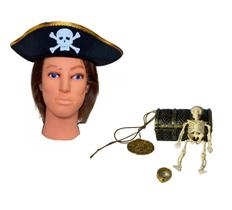 Kit Fantasia Infantil Chapéu de Pirata c/ 4 acessórios