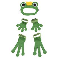 Kit Fantasia Infantil Sapo Máscara Pés E Mãos Kit Fantasia Infantil Sapo Máscara Pés E Mãos