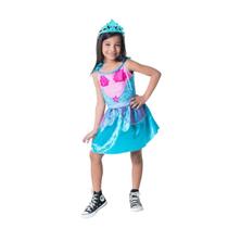Kit Fantasia Infantil Sereia Tamanho GG de 12 a 14 Anos