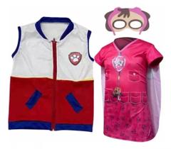 Kit Fantasia Infantil Skye + Ryder Patrulha Canina 1 A 9 Anos