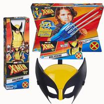 Kit Fantasia Masculino Infantil Com Boneco Wolverine X-Men