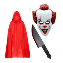Kit Fantasia Palhaço do Mal Terror IT A Coisa Halloween Carnaval Kit Fantasia Palhaço do Mal Terror IT A Coisa Halloween Carnaval