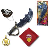 Kit Fantasia Pirata Espada Acessórios Cosplay Festa Carnaval Kit Fantasia Pirata Espada Acessórios Cosplay Festa Carnaval