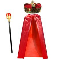 Kit Fantasia Rei Luxo Capa Vermelha