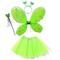 Kit Fantasia Saia, Asa, Varinha e Tiara Tule Glitter Fada Infantil Bailarina Kit Fantasia Saia, Asa, Varinha e Tiara Tule Glitter Fada Infantil Bailarina