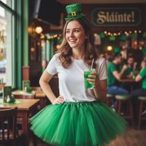 Kit Fantasia Saint Patrick Day Tiara E Saia Adulto