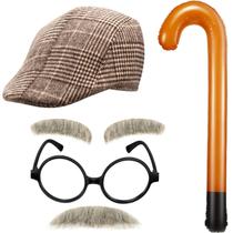 Kit Fantasia Skylety Old Man - Festa 100 Dias na Escola