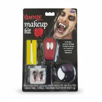 Kit Fantasia Vampiro dente maquiagem capsula de sangue