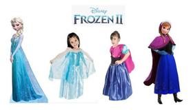 Kit Fantasias Infantil Elsa E Anna Frozen 2 - 2 A 8 Anos