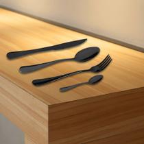 Kit Faqueiro 108 Talheres de Mesa Elite Black Gourmet Mix