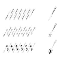 Kit Faqueiro 36 Peças Aço Inox Bar / Casa /Restaurante