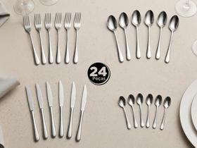 Kit Faqueiro Inox 24 Peças Completo para Casa Restaurante Hotéis Kit Faqueiro Inox 24 Peças Completo para Casa Restaurante Hotéis