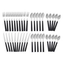 Kit Faqueiro Inox com 40 Peças Preto Linha Riviera Brinox Kit Faqueiro Inox com 40 Peças Preto Linha Riviera Brinox