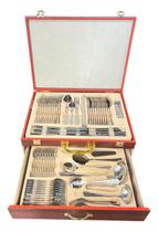 Kit Faqueiro Inox Grandortmund Luxo Banhado A Ouro C/maleta