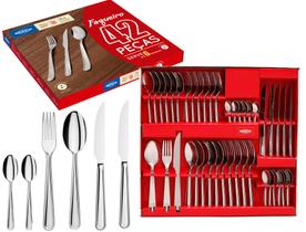 Kit Faqueiro Modena 42 Pcs Inox Jogo De Talheres Brinox - BRINOX METALURGICA SA