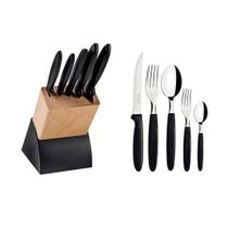 KIT - Faqueiro Plenus 6 Peças + 1 Faqueiro 30 Peças Ipanema Preto - Tramontina KIT - Faqueiro Plenus 6 Peças + 1 Faqueiro 30 Peças Ipanema Preto - Tramontina