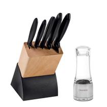 KIT - Faqueiro Plenus 6 Peças + 1 Moedor de Sal ou Pimenta em Acrílico e Inox - Tramontina KIT - Faqueiro Plenus 6 Peças + 1 Moedor de Sal ou Pimenta em Acrílico e Inox - Tramontina