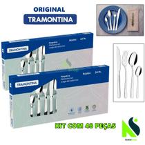 Kit Faqueiro Tramontina 24 ou 48 peças Búzios Jogo de Talheres Tramontina