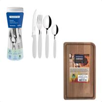 Kit Faqueiro Tramontina Ipanema 24 Peças + Tabua de Corte