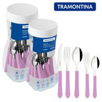 Kit Faqueiros Tramontina de Mesa com Pote 40 peças Leme Inox