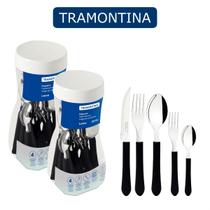 Kit Faqueiros Tramontina de Mesa com Pote 40 peças Leme Inox Kit Faqueiros Tramontina de Mesa com Pote 40 peças Leme Inox