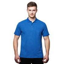 Kit Fardamento 2 Camisas Masculina Gola Polo Piquet C/ Bolso cor:Azul RoyalTamanho:P