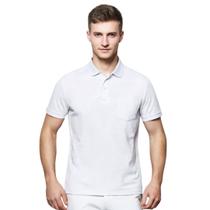 Kit Fardamento 2 Camisas Masculina Gola Polo Piquet C/ Bolso cor:BrancoTamanho:GG - Genérica