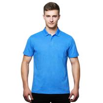 Kit Fardamento 3 Camisas Masculina Gola Polo Piquet C/ Bolso cor:Azul TurquesaTamanho:XG