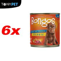 Kit Fardo Com 6 Bongos Enlatado Para Filhotes Sabor Frango 280g