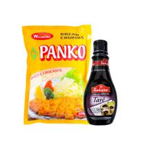 Kit Farinha Panko 200g e 1 Molho Tarê para Sushi Hot Roll