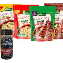Kit Farofa BOM GOSTO 4 Sabores Sal Parrilla Escolha Sabor