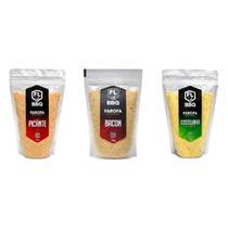Kit farofas flbbq - bacon, costelinha com limao e picante