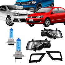 Kit Faróis de Milha + Lâmpadas Super Brancas H11 8500K Gol Voyage Saveiro Efeito Xênon
