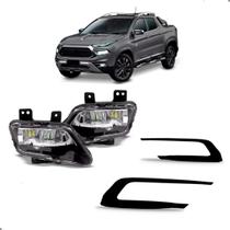 Kit Farois Milha Fiat Toro 2022 a 2025 Com Par De Frisos