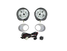 Kit farois palio 08 2 farois/2 lampadas/chicote rele/2 aros cromador fortluz