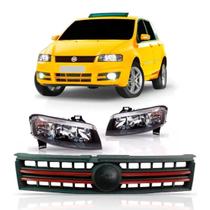 Kit Faróis Stilo 2008 2009 2010 2011 2012 Fumê + Grade Friso Vermelho Kit Faróis Stilo 2008 2009 2010 2011 2012 Fumê + Grade Friso Vermelho