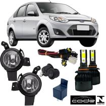 Kit farol aux ford fiesta 2007 a 2010 e super led