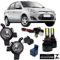 Kit Farol Aux FORD FIESTA 2007 a 2010 e Super Led