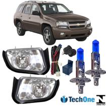 Kit farol auxiliar chevrolet blazer 2001 a 2011 super branca