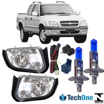Kit farol auxiliar chevrolet s10 2001 ate 2011 super branca
