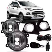Kit Farol Auxiliar Com Grade Aro Cromado Ecosport 2013 2014 2015 2016 2017 Kit Farol Auxiliar Com Grade Aro Cromado Ecosport 2013 2014 2015 2016 2017