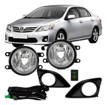 Kit Farol Auxiliar Corolla 2009 2010 2011 C/ Grade Aro Preto Kit Farol Auxiliar Corolla 2009 2010 2011 C/ Grade Aro Preto